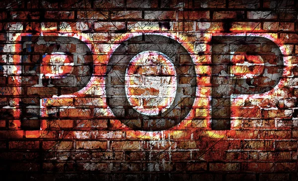 Popmusik på väggen bakgrunden — Stockfoto
