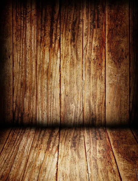 나무 벽과 방 바닥 — 스톡 사진