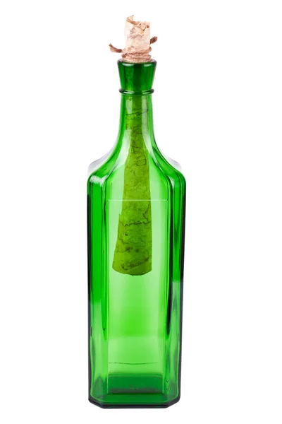 Letter in the green bottle — Stock Photo, Image