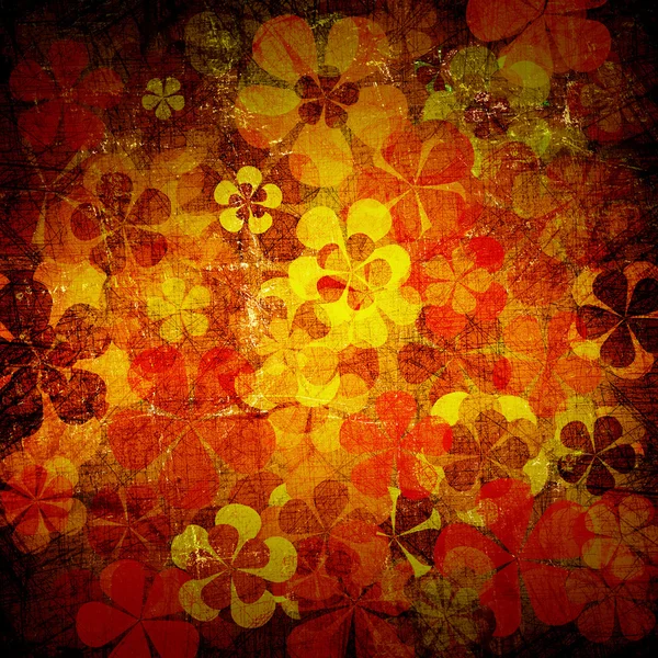 艺术 grunge 复古花卉背景 — 图库照片