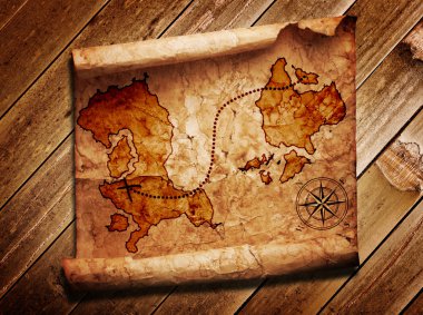 Old treasure map clipart