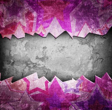 Illustration of cracked grunge wall clipart