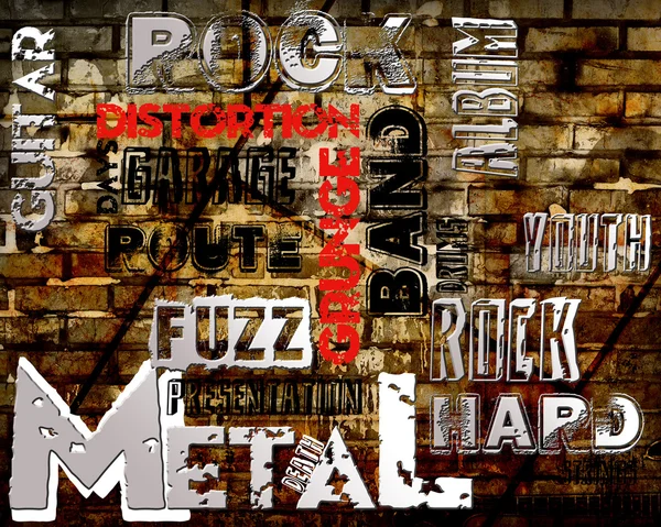 Rocková hudba plakát — Stock fotografie