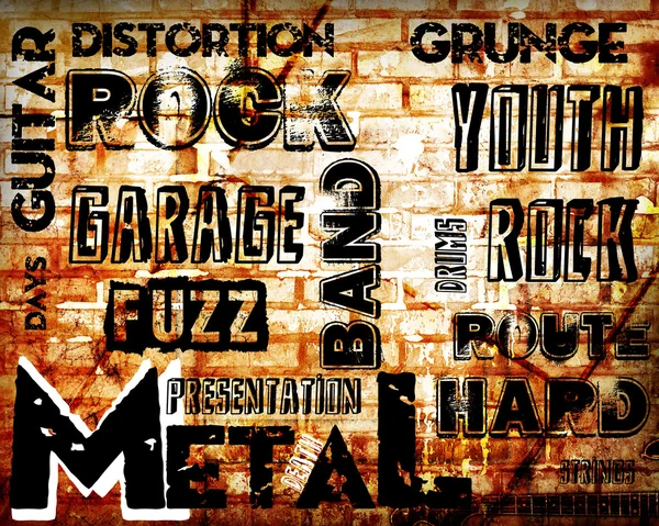 Rock muziek poster — Stockfoto