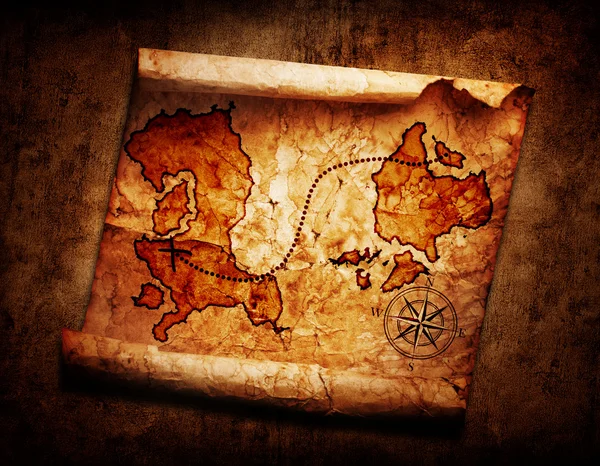 Grunge arka plan eski hazine haritası — Stok fotoğraf