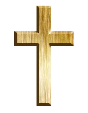 Golden cross clipart