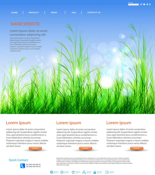 Diseño de diseño de página web — Archivo Imágenes Vectoriales