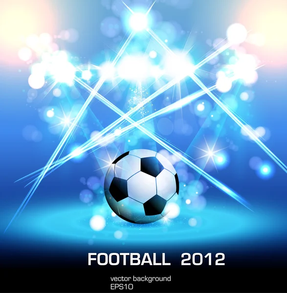 Lichte poster voetbal — Stockvector