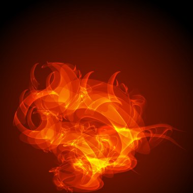 Abstract virtual fire space background clipart