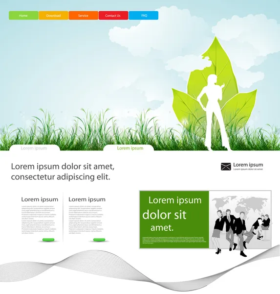 De ontwerpen van de lay-out van webpagina's business met — Stockvector