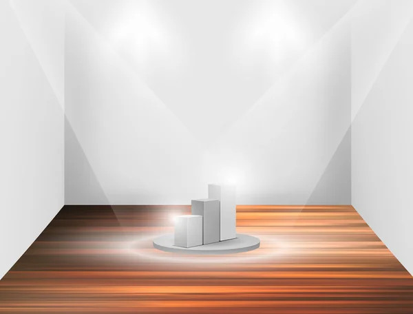 Podium blanc vide isolé — Image vectorielle