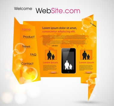 Origami Web sitesi tasarım şablonu