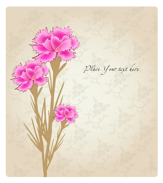 ロマンチックな花の背景バナー — ストックベクタ