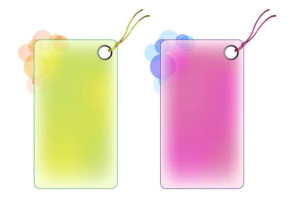 Etiketter färg design kort — Stock vektor