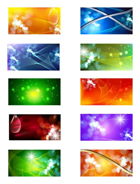 Collection of abstract multicolored background — Stock Vector