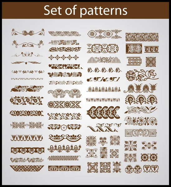 Set of vector patterns for design — Stock Vector