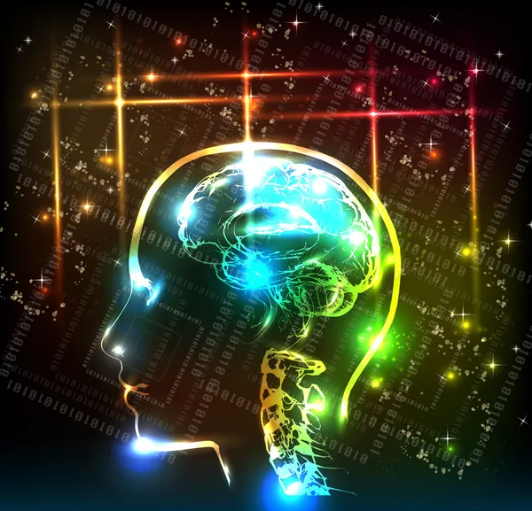 Résumé cerveau humain conception de fond — Image vectorielle