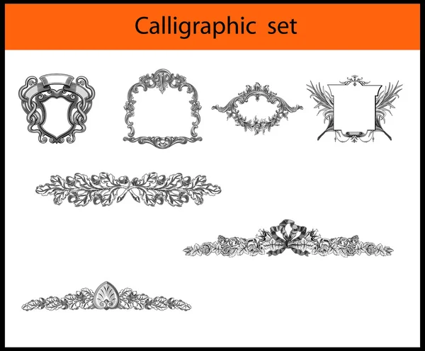 Kalligraphische Elemente — Stockvektor