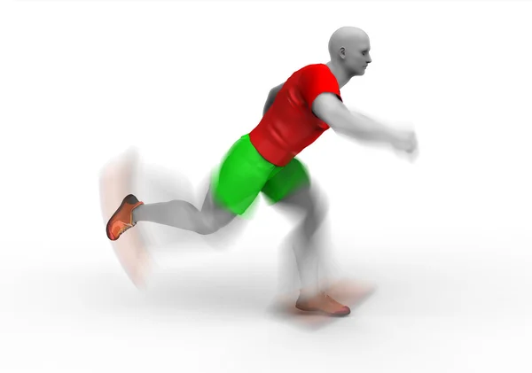 Running man in motion speed — Stock Photo, Image