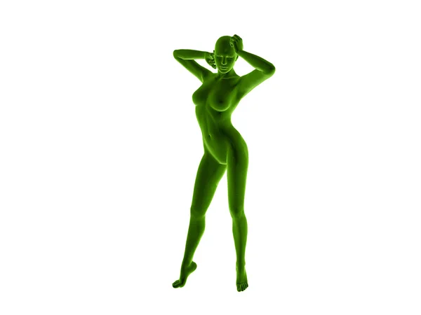 Женский фитнес 3D-рендеринг — стоковое фото