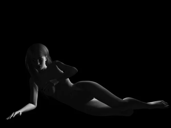 Όμορφο γυμνό σώμα και σέξι γυναίκα — Φωτογραφία Αρχείου