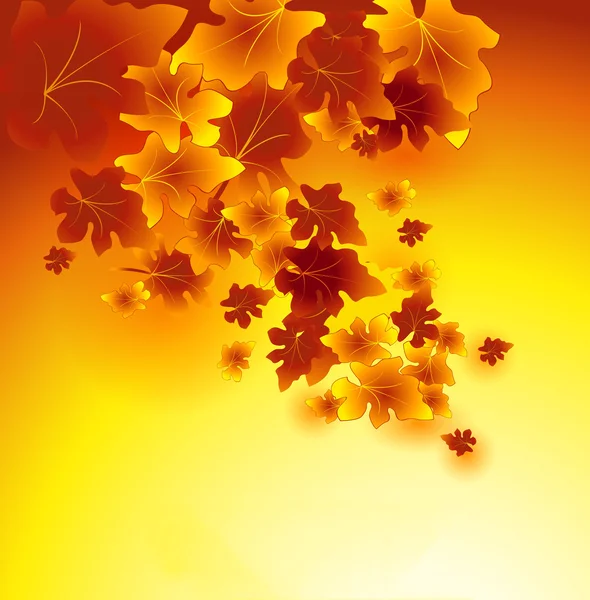 Falling leaves background — Stock Vector