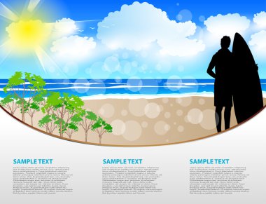 Summer web template clipart