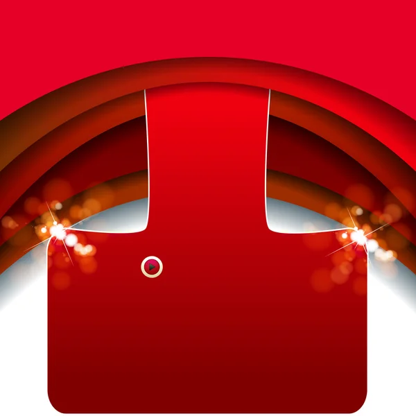 Conception abstraite de carte de fond rouge — Image vectorielle