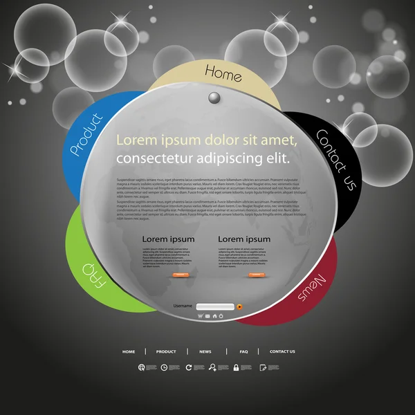 Modèle abstrait de conception de site Web couleur vecteur — Image vectorielle