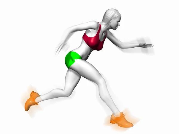 女人健身跑 — 图库照片