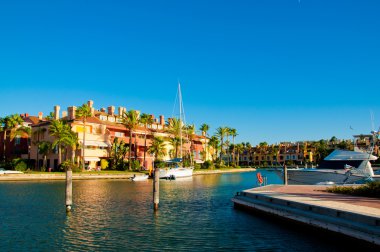 Sotogrande urbanisation and marina clipart