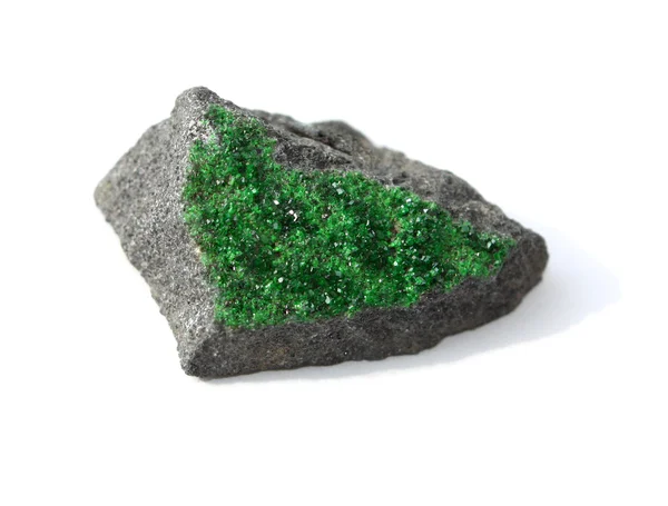 Uvarovite - grüner Granat — Stockfoto