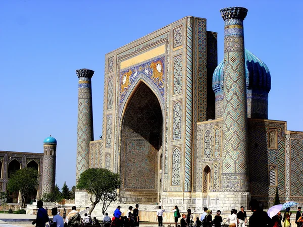 Monument van de platform stad samarkand Oezbekistan Stockfoto