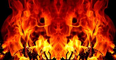 Someone aflame clipart