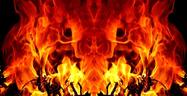 Jemand in Flammen — Stockfoto