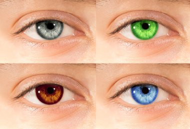 Colored eyes clipart