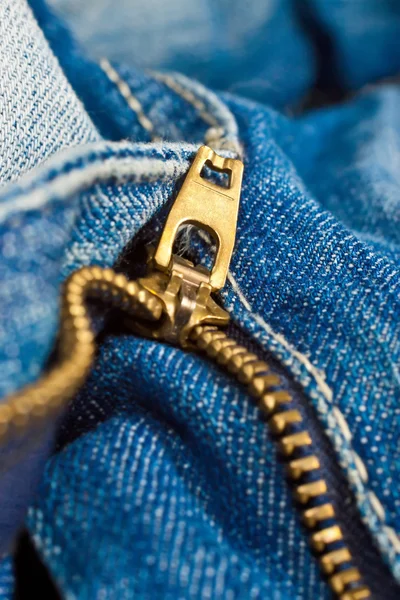 Närbild skott blå jeans — Stockfoto