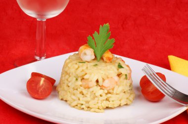 karidesli risotto