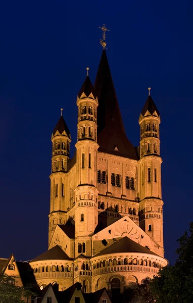 Great Saint Martin Basilica in Cologne (Koeln, Germany) — Stock Photo, Image