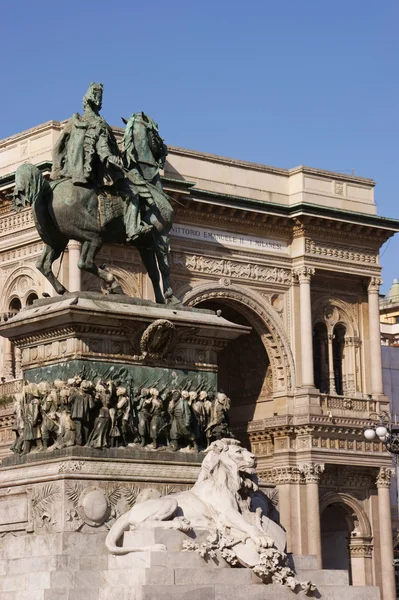Monumento e Galleria Vittorio Emanuele II — Foto Stock