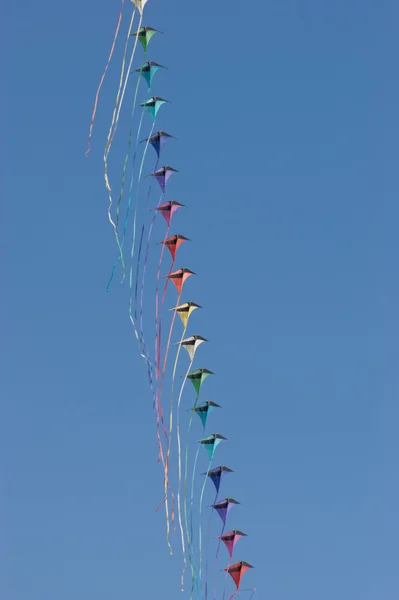 Cerfs-volants contre un ciel bleu vif — Photo
