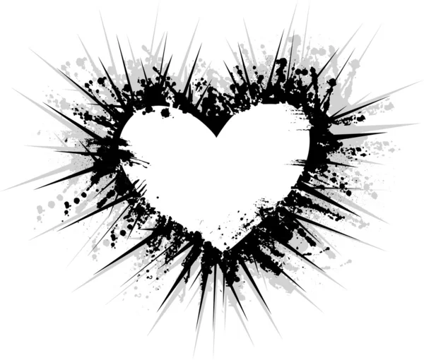 Grunge srdce — Stockový vektor