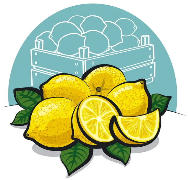 Свежие лимоны — стоковый вектор