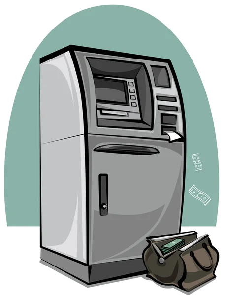 Distributeur automatique de billets — Image vectorielle