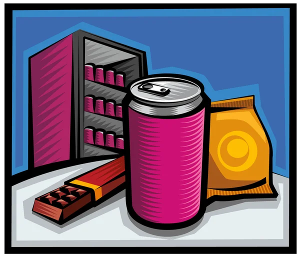 Cola and chocolate — Stock Vector