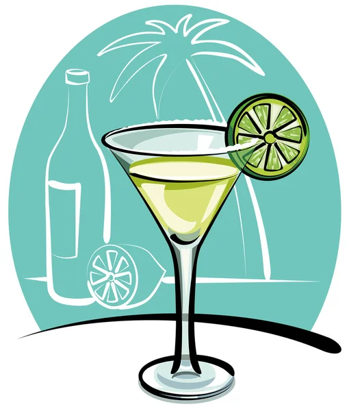 Cocktail margarita — Stock vektor