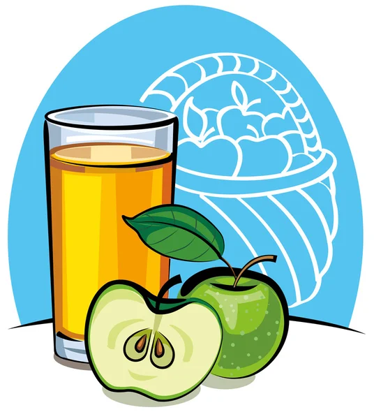 Succo di mela — Vettoriale Stock