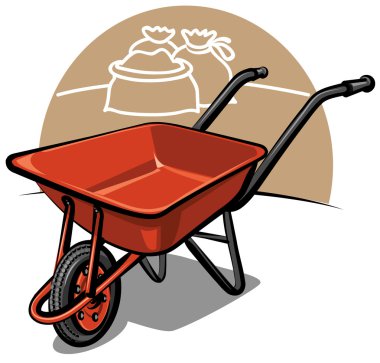 Wheelbarrow clipart