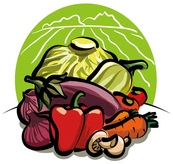 Cosecha de hortalizas — Vector de stock