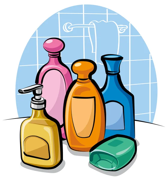 Σαμπουάν και σαπούνι — Διανυσματικό Αρχείο